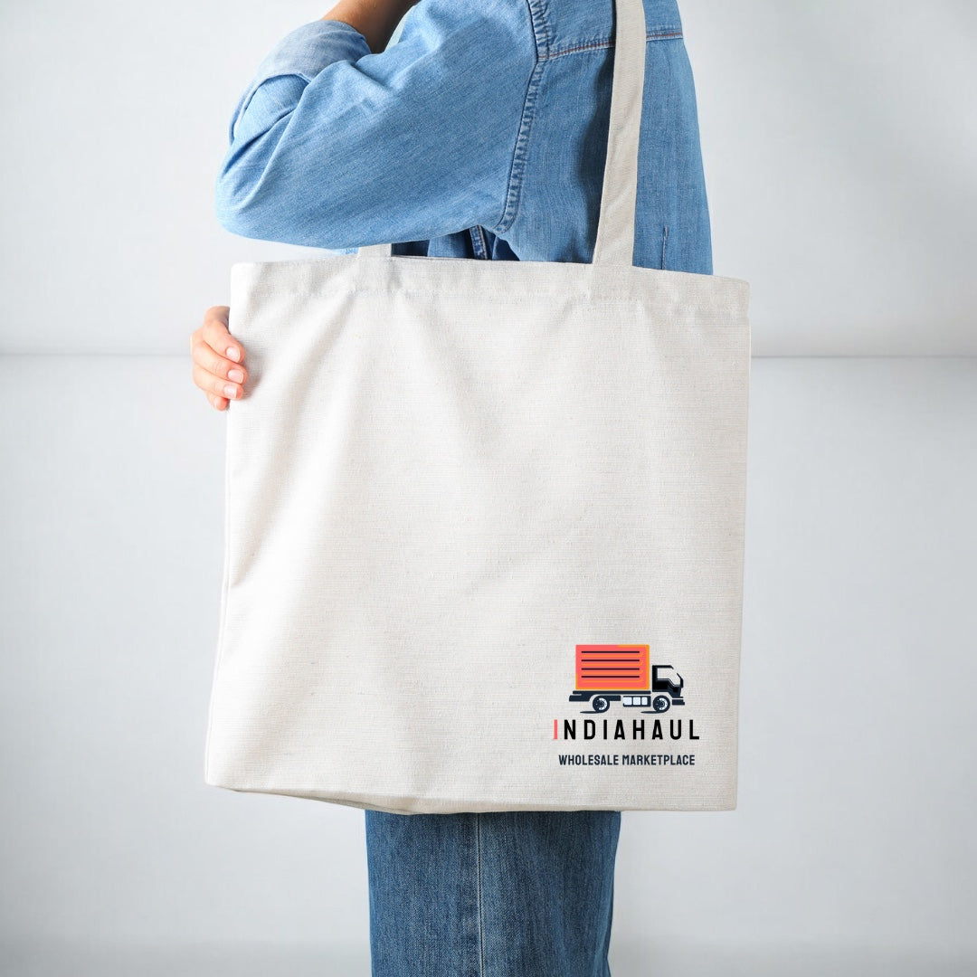 Cotton Canvas Beach Tote Bag