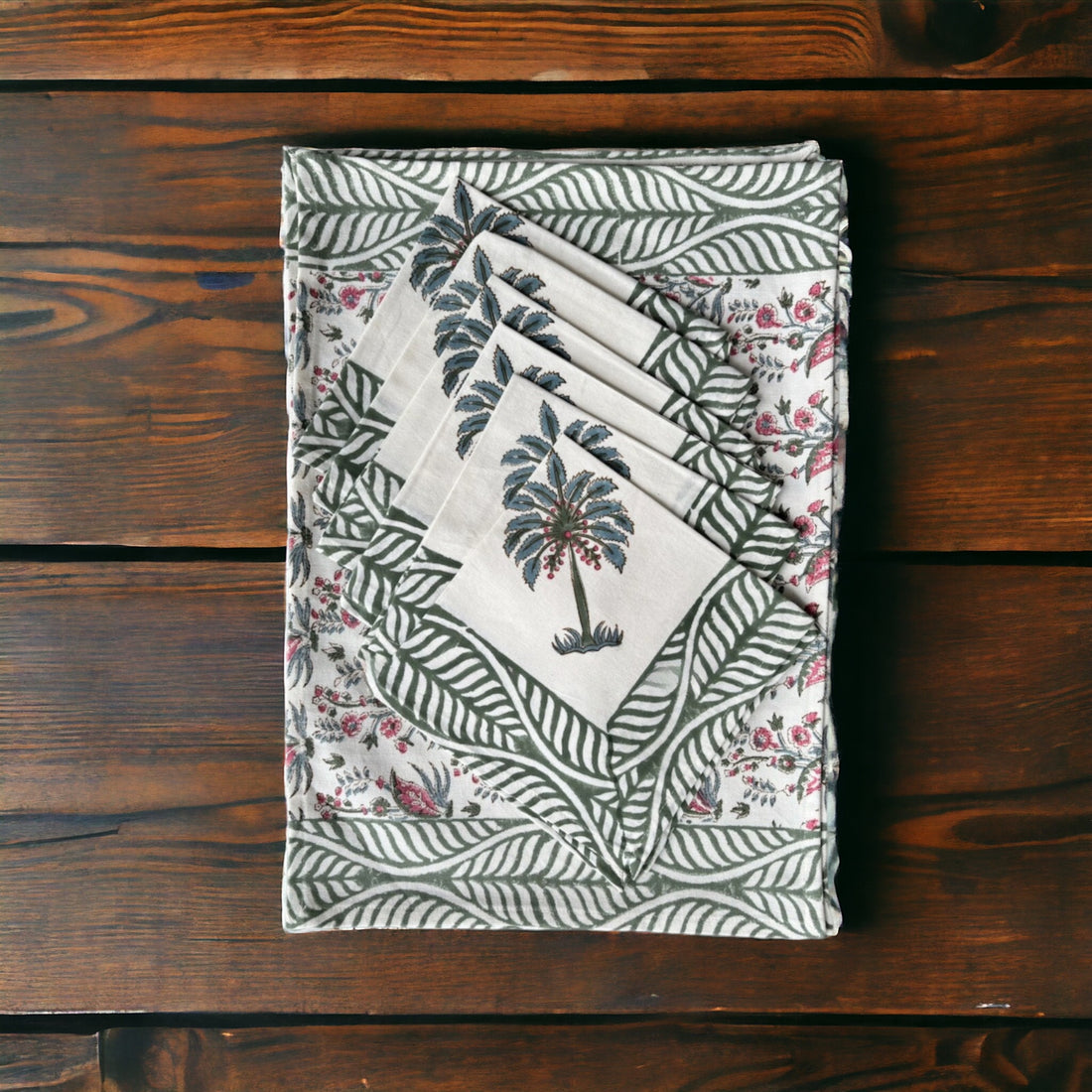 Tropical Table Mat &amp; Napkin Set