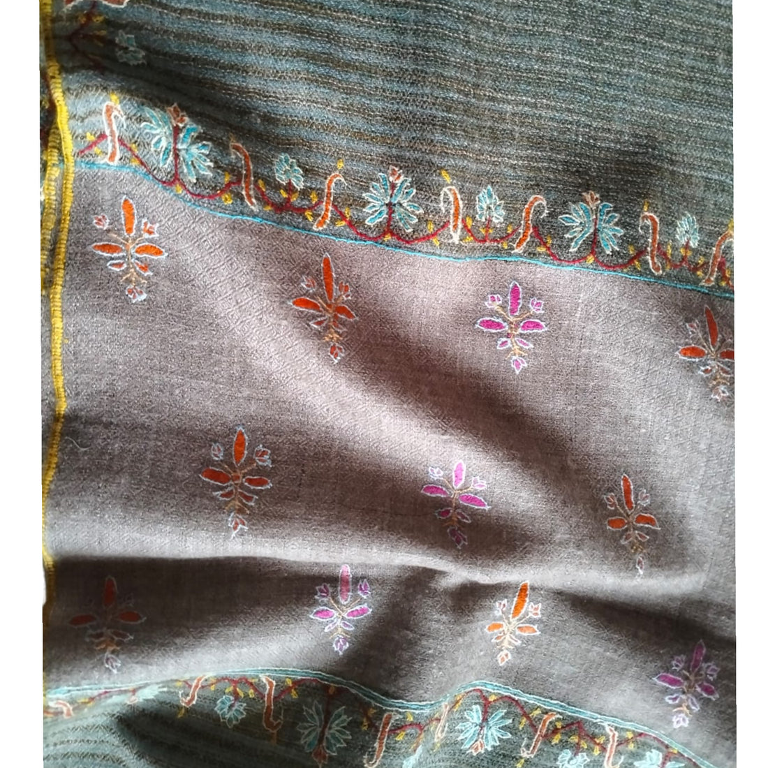 Hand Embroidered Ikat Pashmina