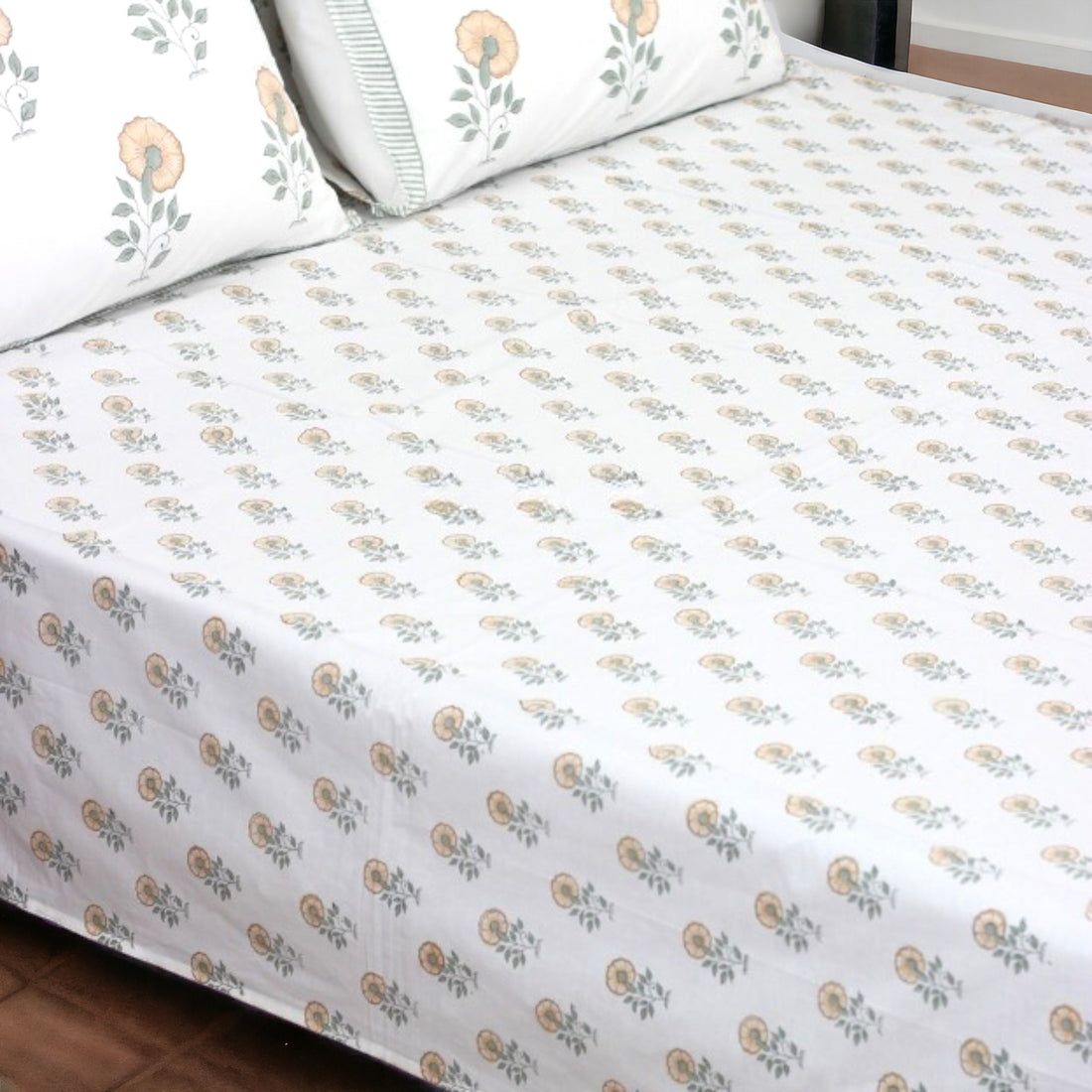 Premium Percale Small Flower Cotton Bedsheet