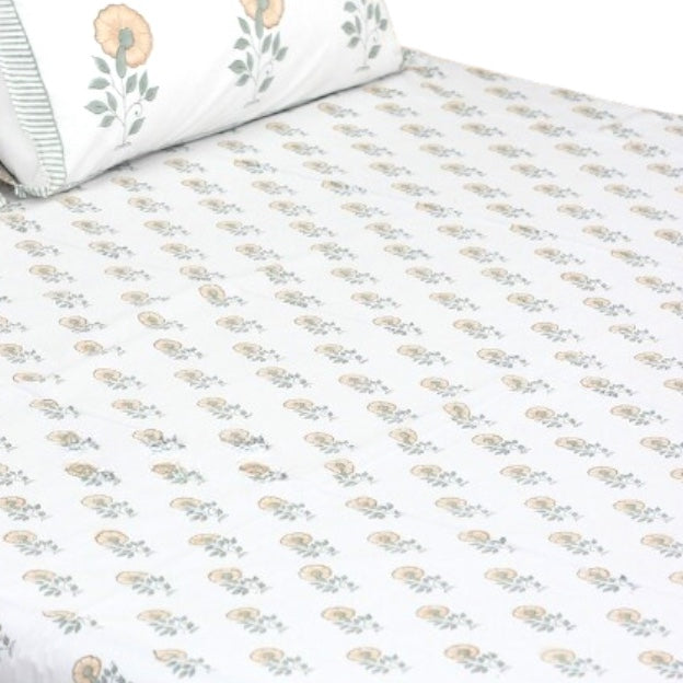 Premium Percale Small Flower Cotton Bedsheet