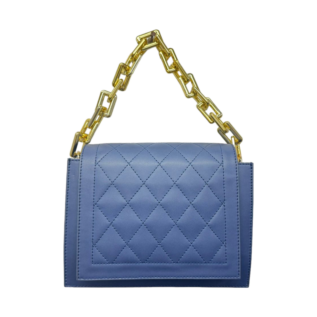 Ladies Leather Quilt Stitch Bags with Metal Chain