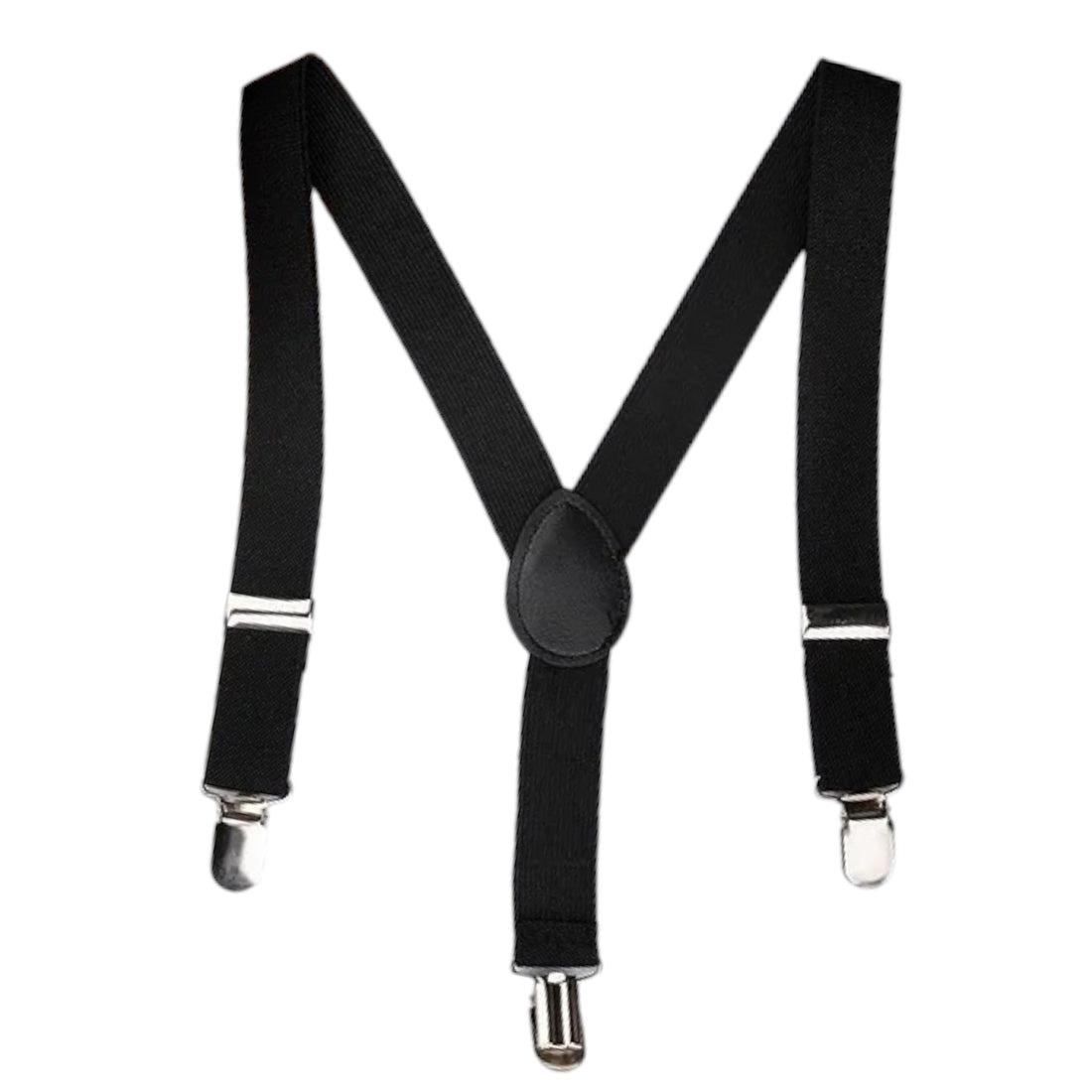 Mens Black Cotton Elastane Suspenders