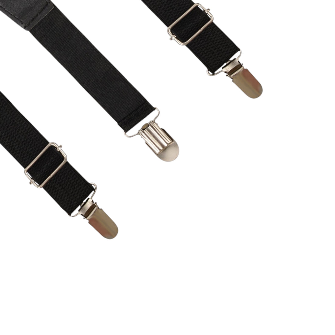 Mens Black Cotton Elastic Suspenders