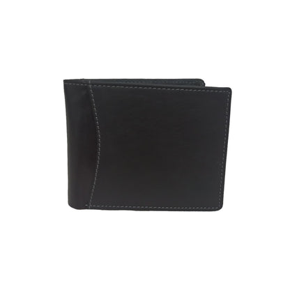 Black Men Wallet with contrast stitch