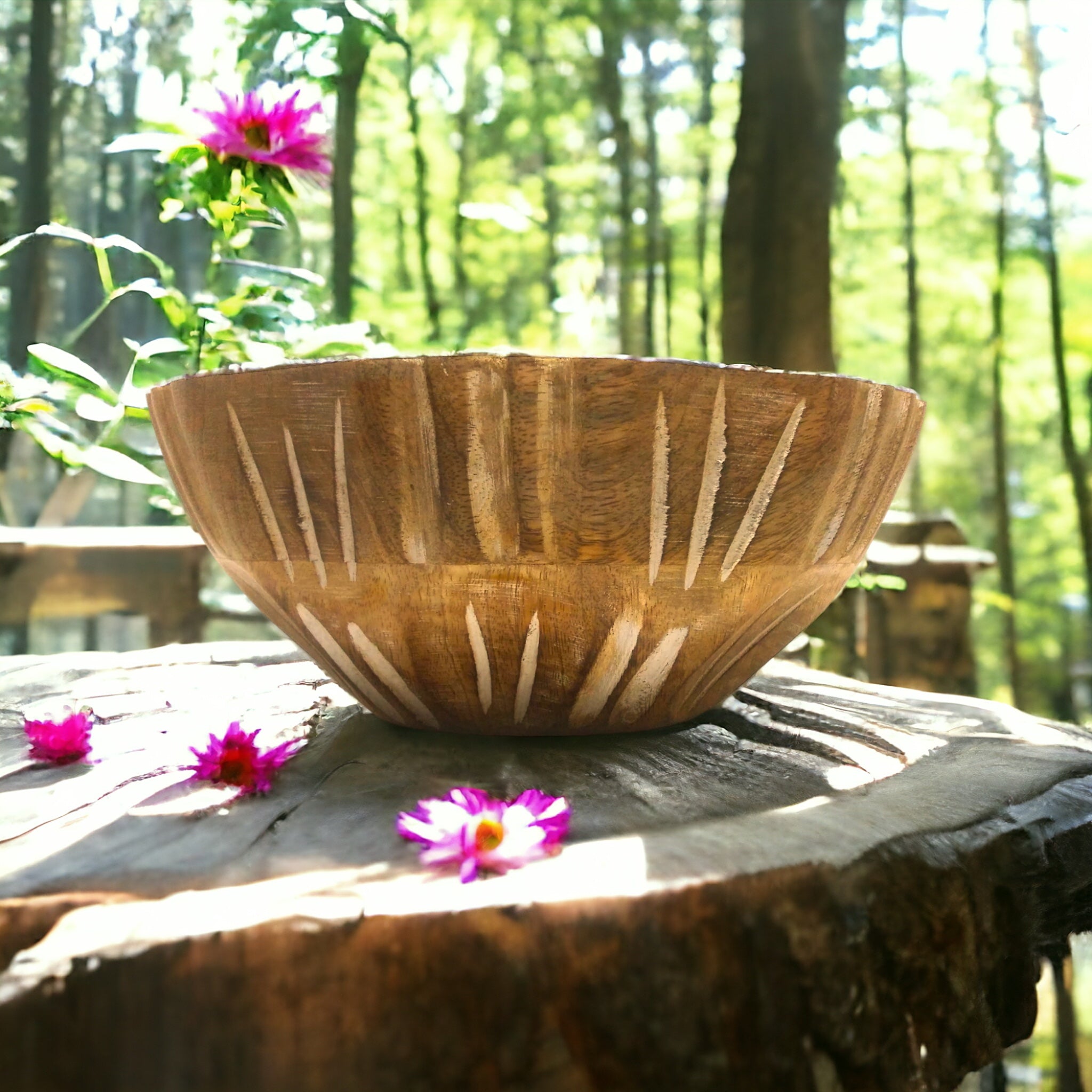 Wooden Tribal Carved Bowl